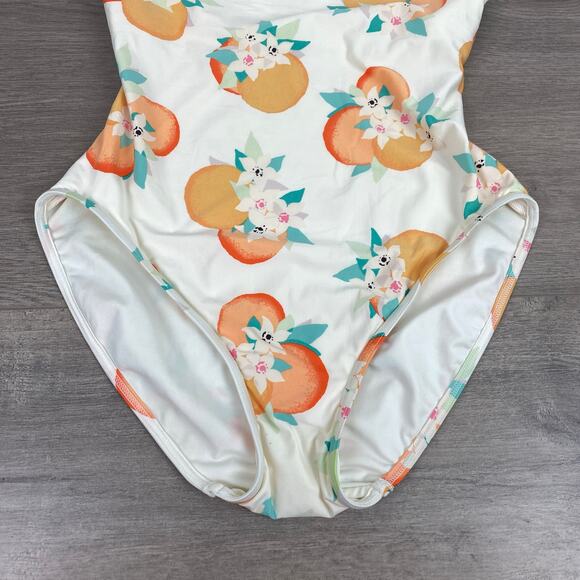 Kate Spade New York Cream Oranges Print One Piece Swimsuit Sz.M - Picture 7 of 14